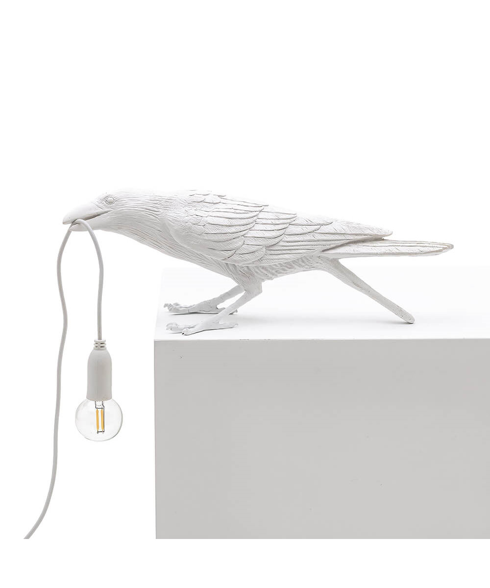 Image of Bird Lamp Playing Tischleuchte Außen Weiß - Seletti bei Lampenmeister.ch